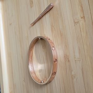 Rose gold love bracelet